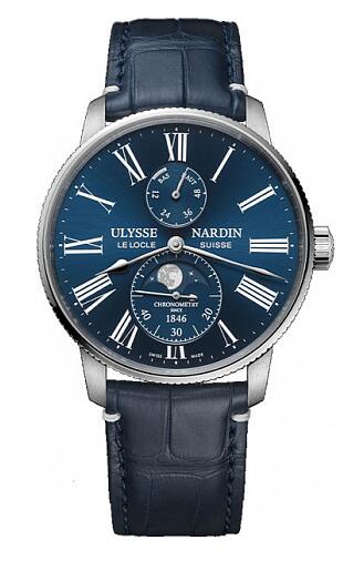 Review Best Ulysse Nardin Marine Torpilleur Moonphase 42mm 1193-310LE-3A-175/1A watches sale